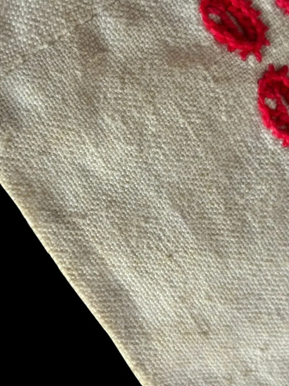Vintage White Linen Handmade Embroidered Hungarian Folk Style Dress